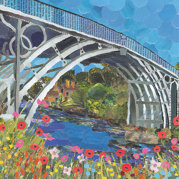 Ironbridge in Summer Greetings Card Designed by Lyn Evans