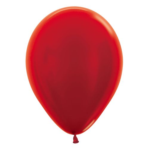 12" Sempertex Metallic Red Latex Balloon