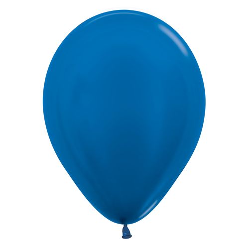 12" Sempertex Metallic Blue Latex Balloon