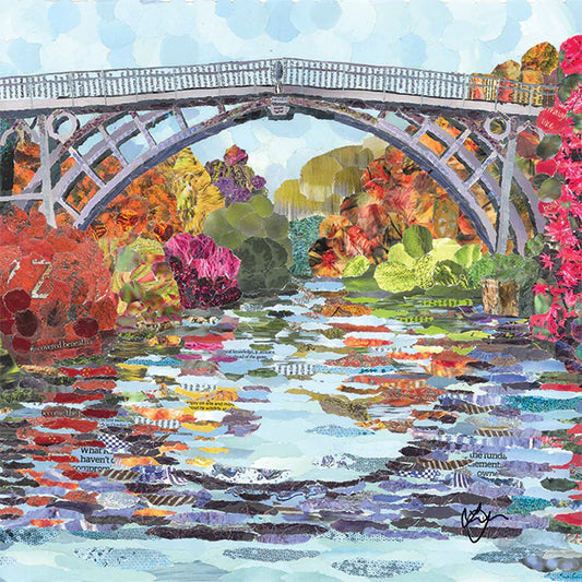 Ironbridge in Autumn Greetings Card Designed by Lyn Evans