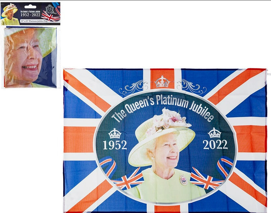 Platinum Jubilee Rayon Flag 85cm x 60cm
