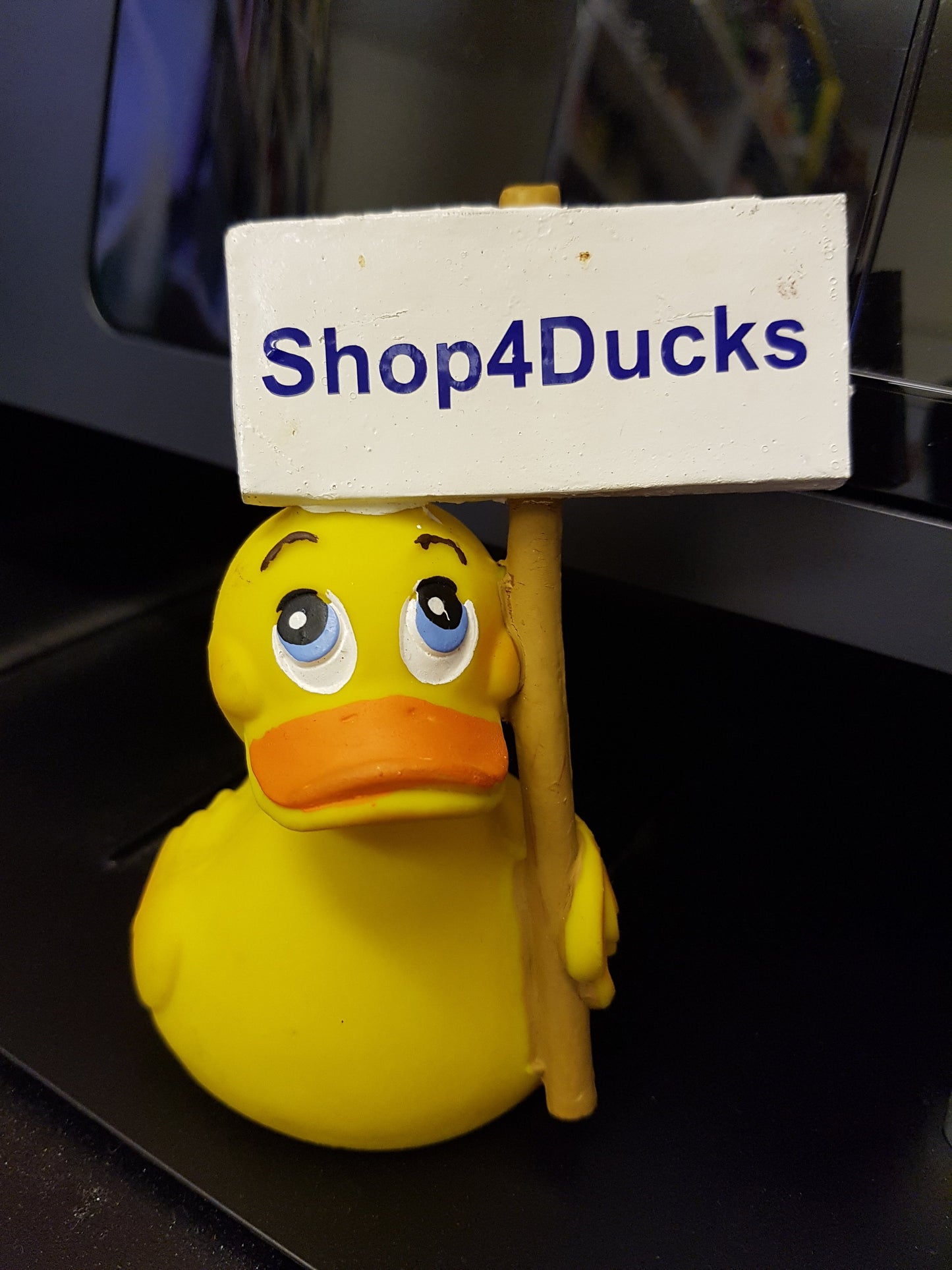 Personalised Latex Rubber Duck with Sign From Lanco Ducks