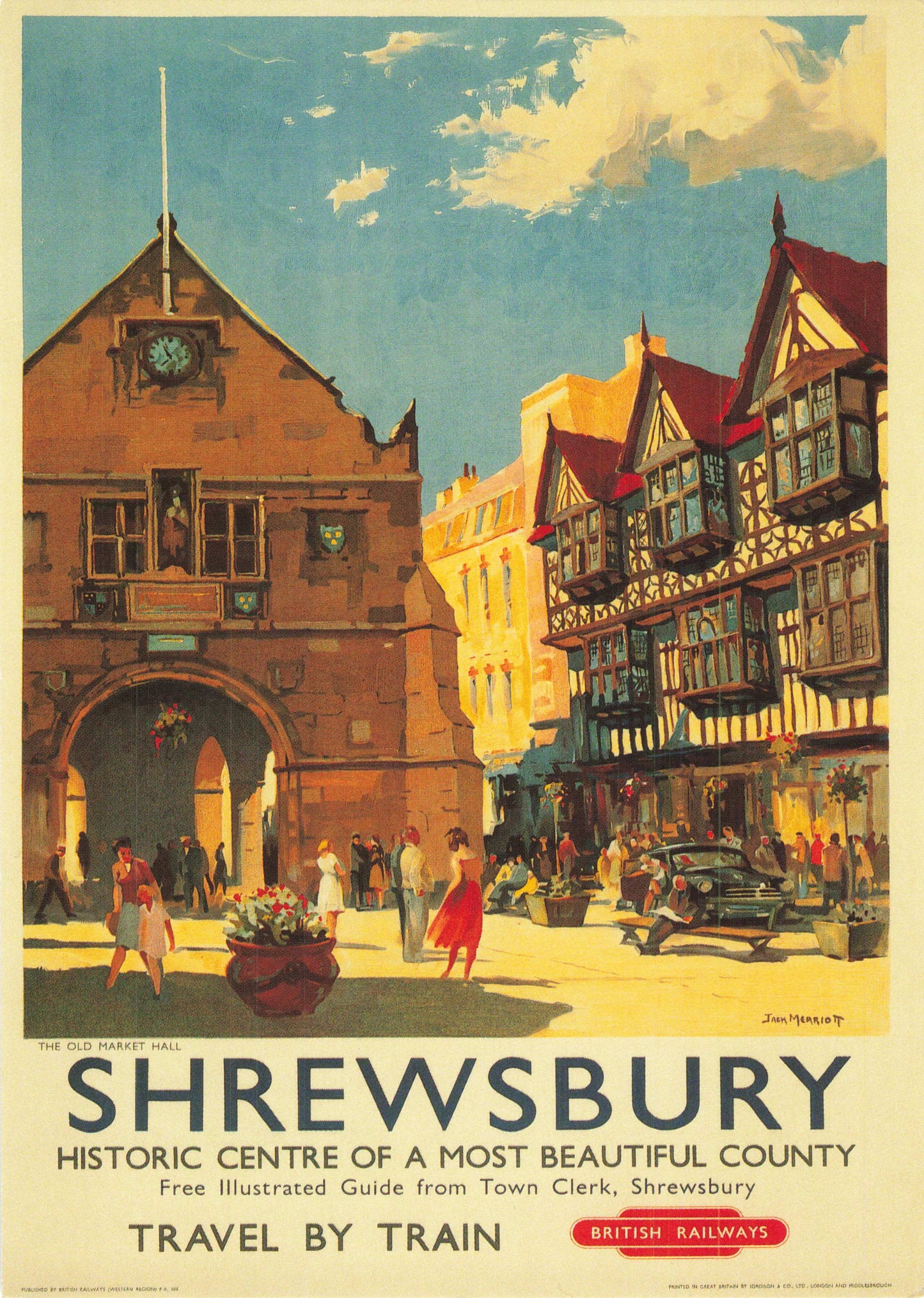 Shrewsbury Train Poster Postcard