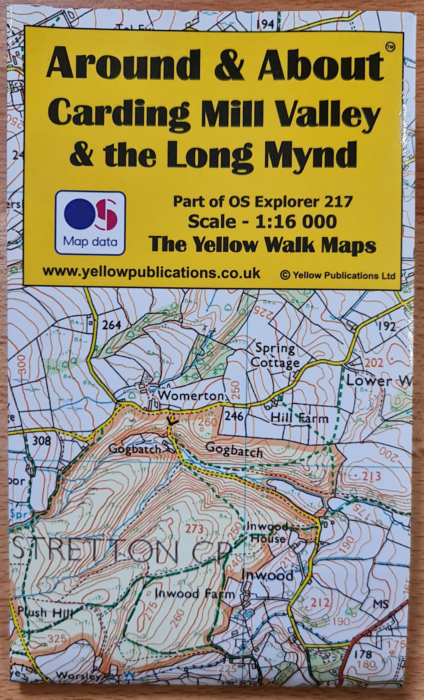 Yellow Walk Maps Carding Mill Valley and The Long Mynd