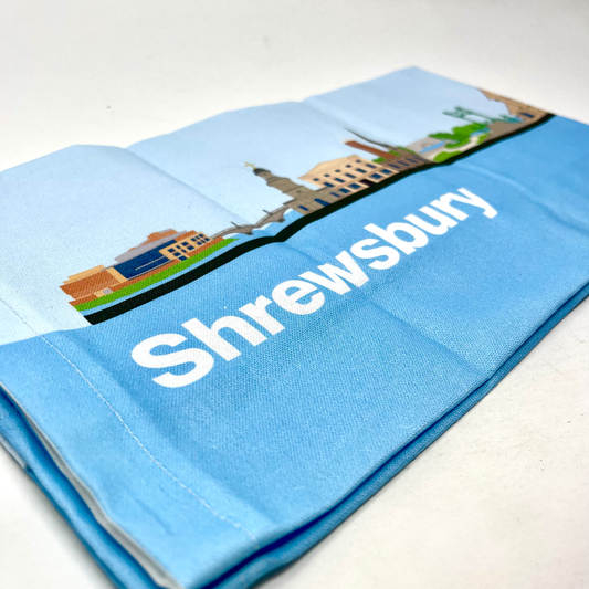 Shrewsbury Skyline Tea Towel