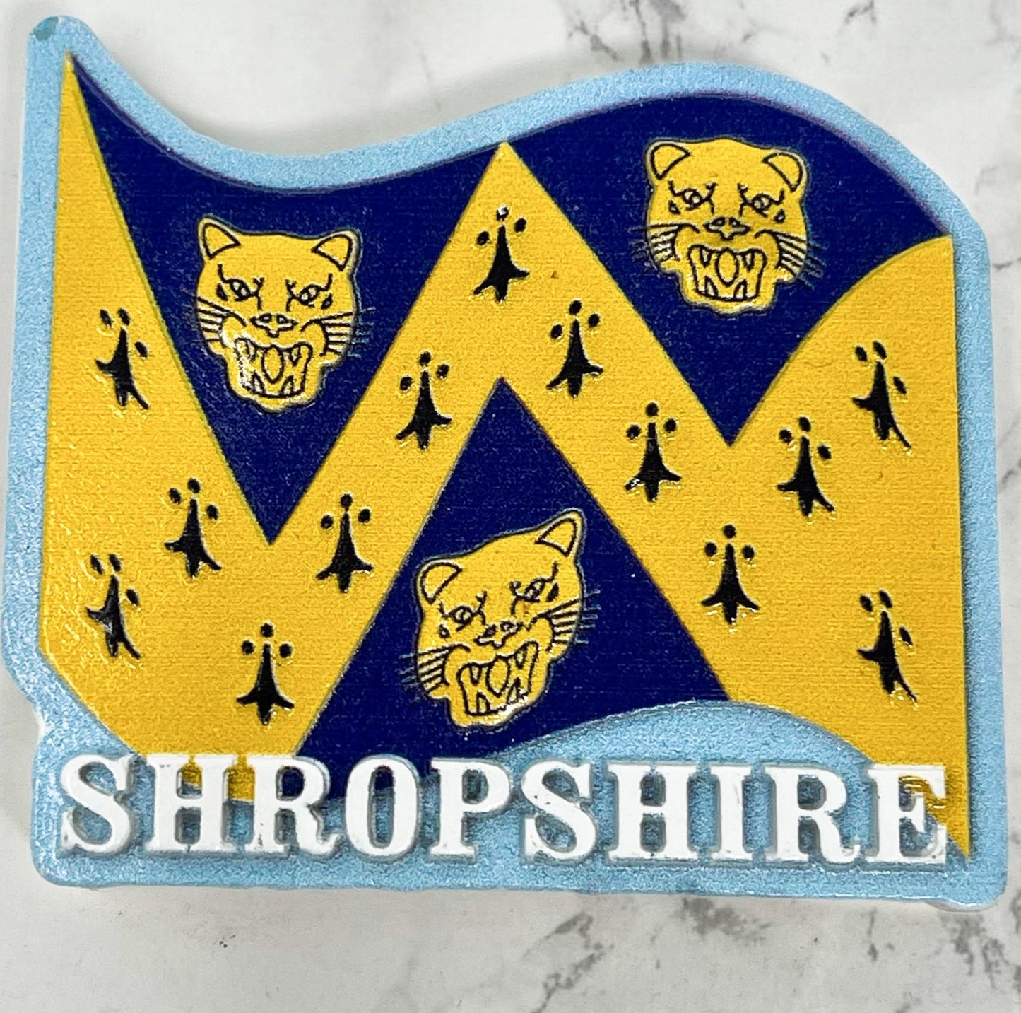 Ceramic Fridge Magnet - Shropshire Flag