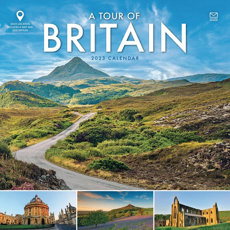 A Tour of Britain Wiro Wall Calendar 2023