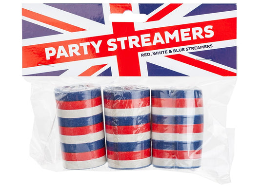 Union Jack Party Streamers Pack of 3