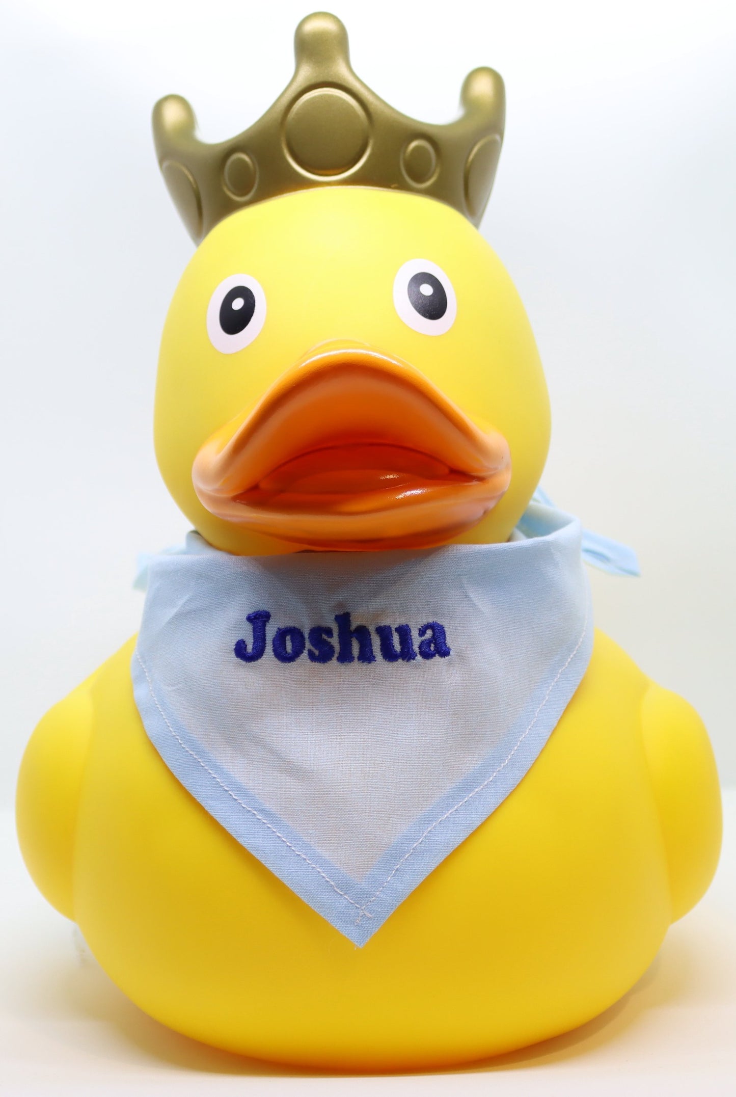 XXL Yellow Rubber Duck with Crown and Embroidered Bandana, 25 cm By Lilalu