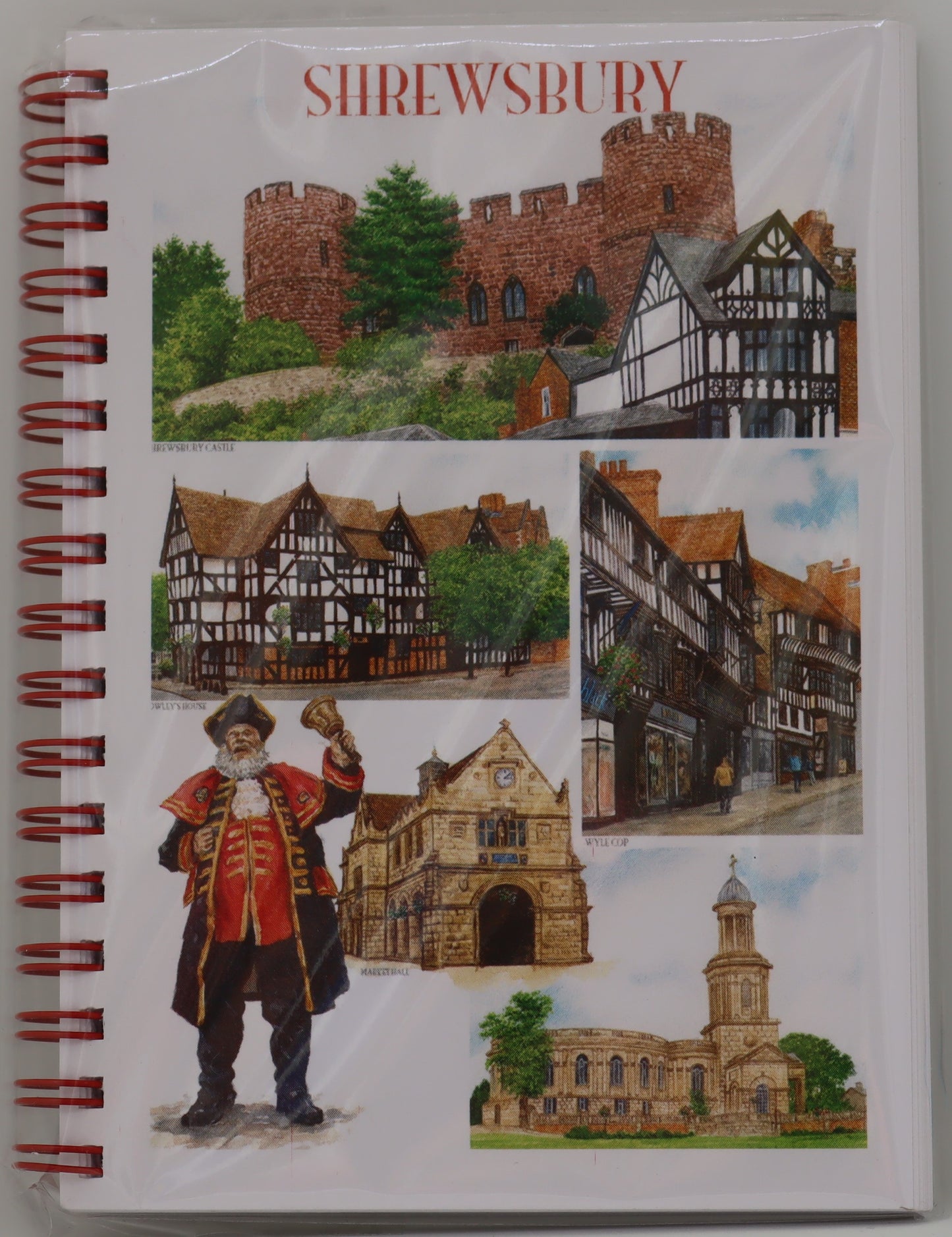 Iconic Images Blank Portrait Shrewsbury A6 Spiral Bound Notebook