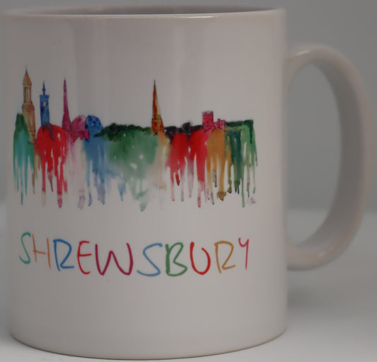 Mug - Shrewsbury Rainbow Watercolour