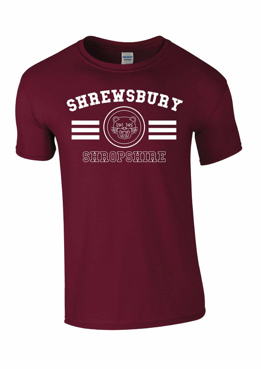 Shrewsbury Tiger T-shirt - Maroon - L
