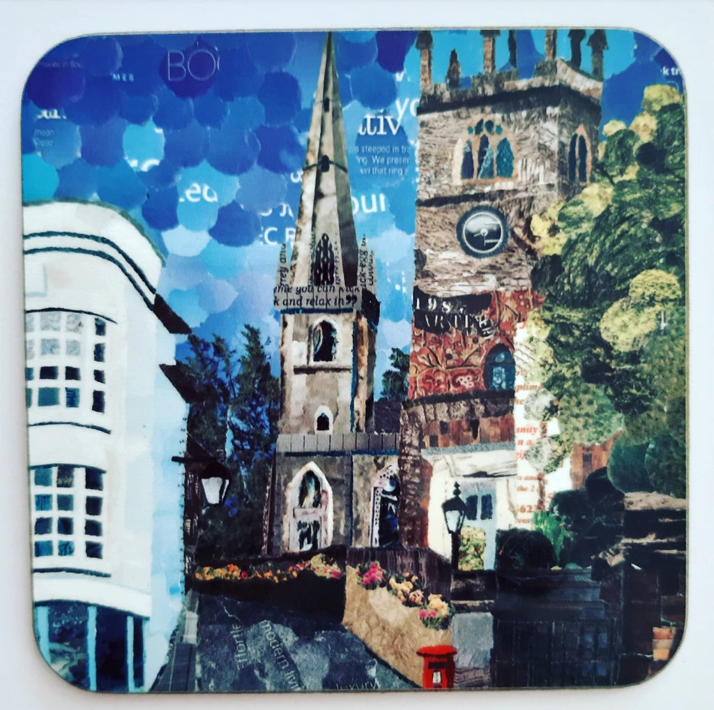 Fish St Churches Shrewsbury Coaster Designed by Lyn Evans