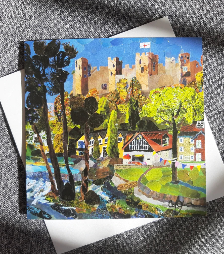 Ludlow Castle Shropshire Greetings Card Designed by Lyn Evans