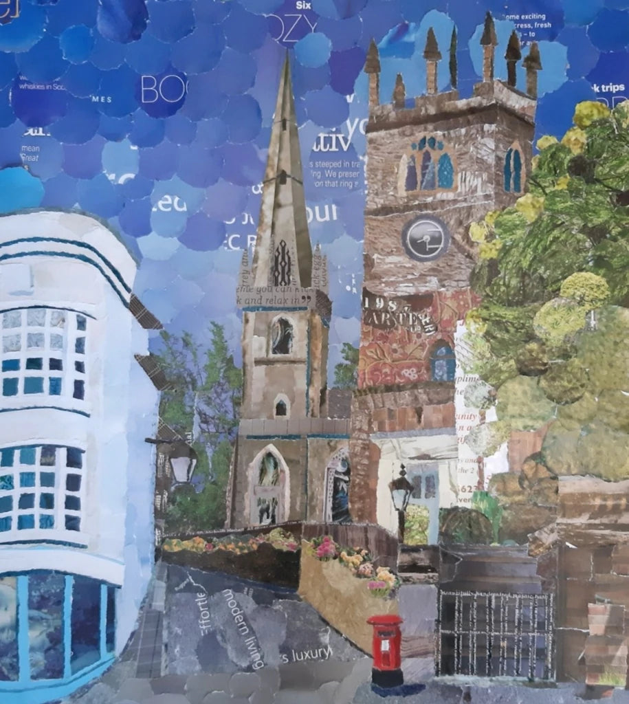 Fish St Churches Shrewsbury Greetings Card Designed by Lyn Evans