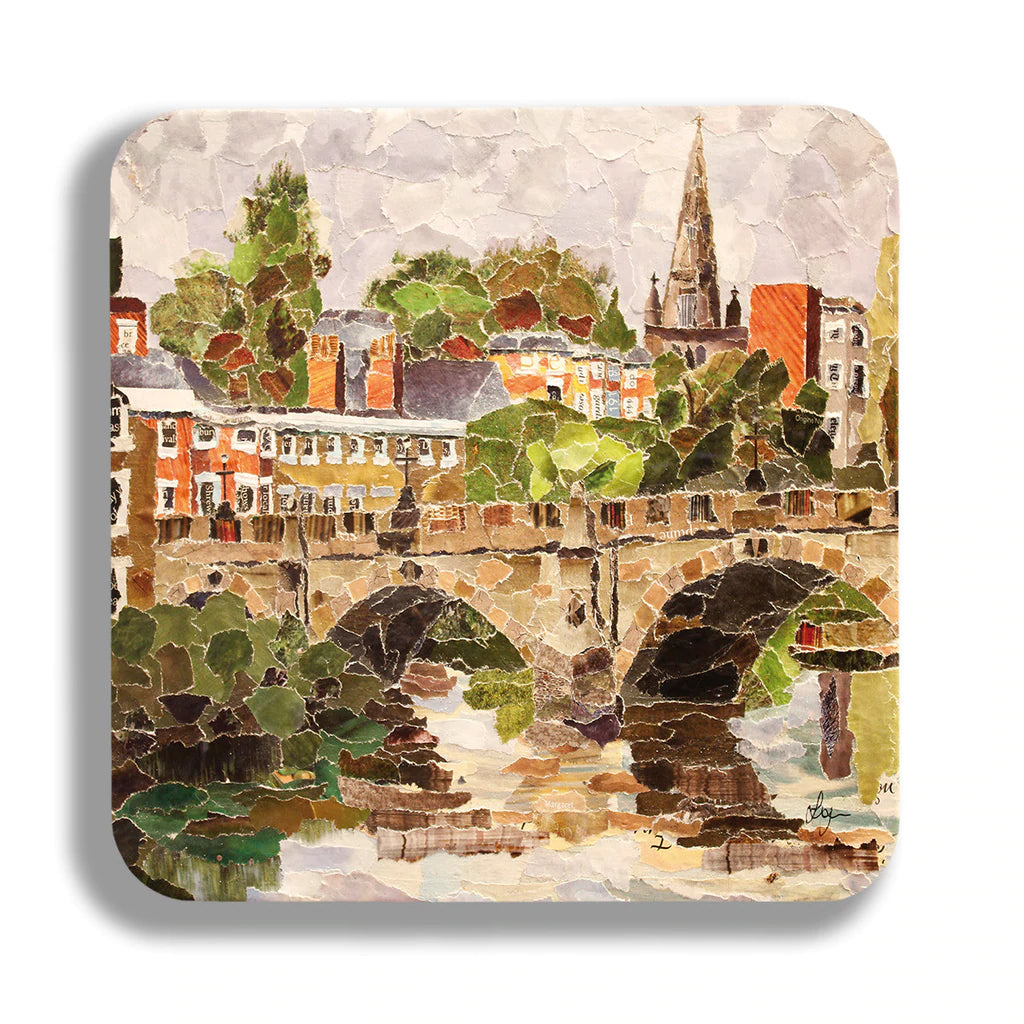 English Bridge Shrewsbury Coaster Designed by Lyn Evans