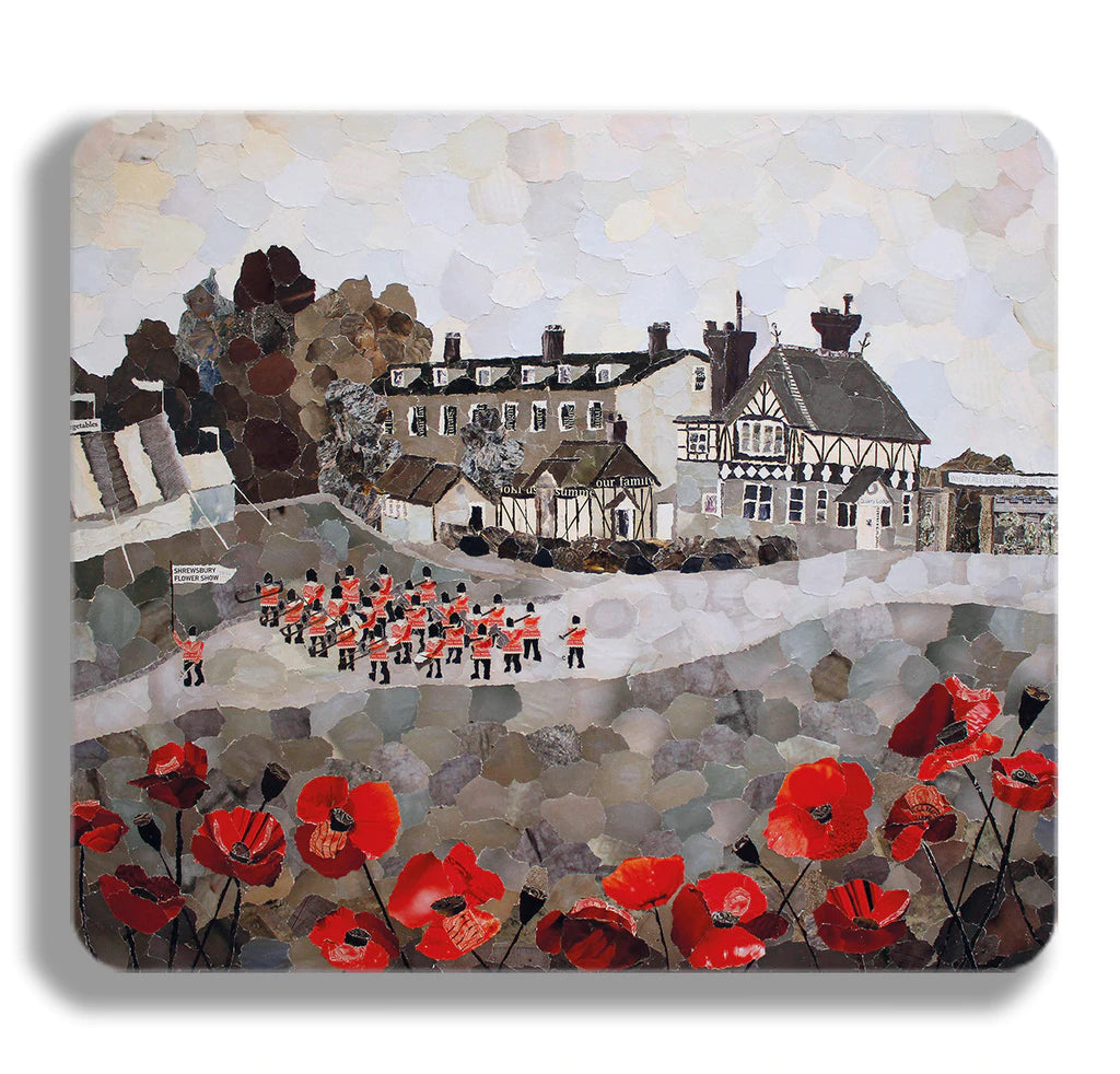 Grey Red Quarry Placemat Designed by Lyn Evans
