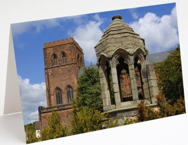 Shrewsbury Abbey and the Old Rectory Pulpit Blank Shrewsbury Greetings Card