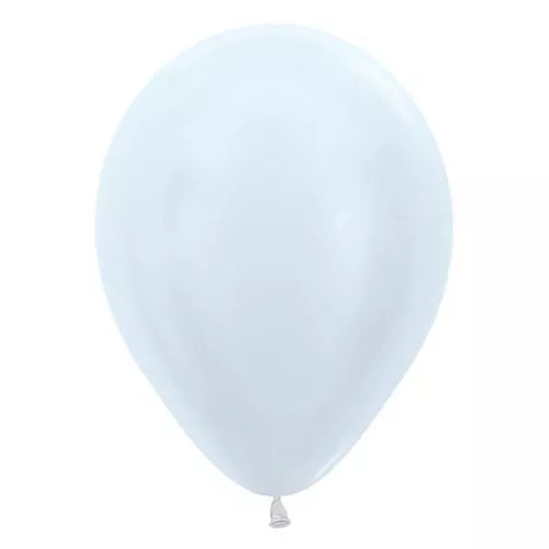 12" Sempertex Satin White Latex Balloon