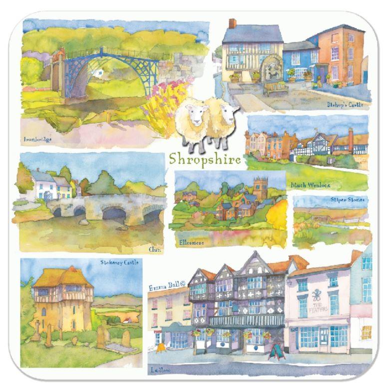 Shropshire Set of 4 Coasters - Emma Ball