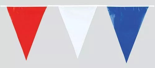 10M Red/White/Blue Pennant Bunting